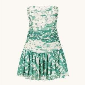 Shona Joy Marguerite Strapless Contrast Mini Dress